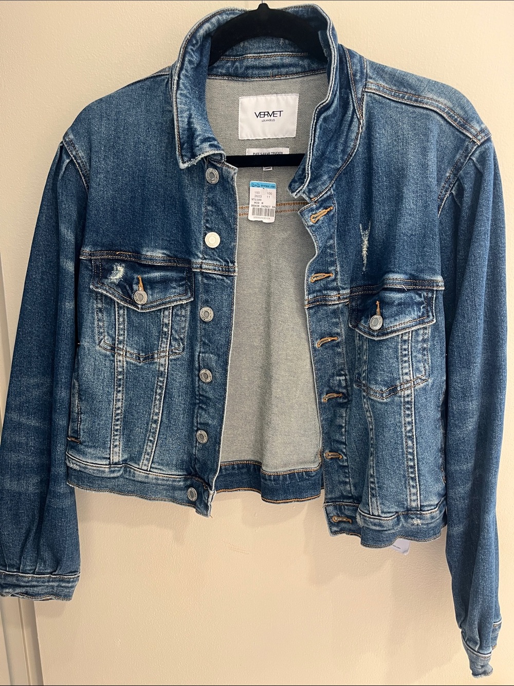 NEW Women's Medium Blue Denim Trucker Jacket